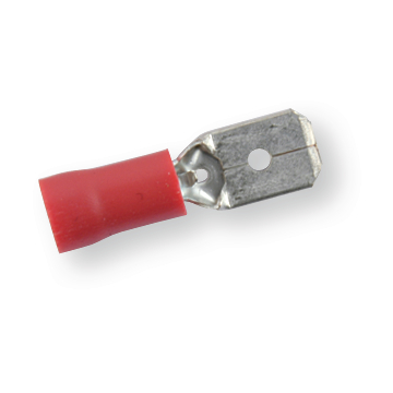 Isolierter Verbinder 6,3x0,8 mm rot